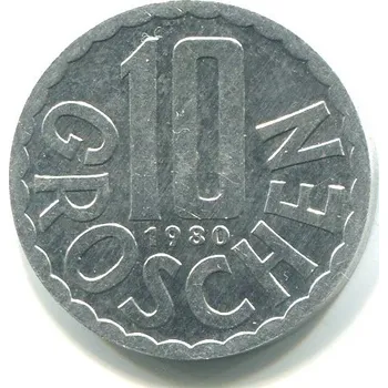 RAKOUSKO. 10 Groschen 1980.