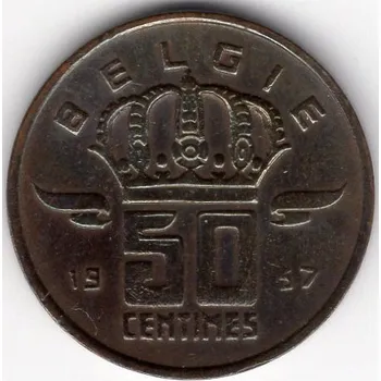 BELGIE. 50 centimes 1957. BELGIE.