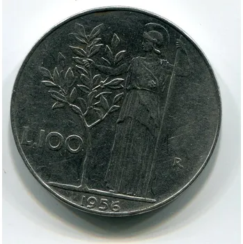 Sběratelství ITÁLIE. 100 lire 1956.