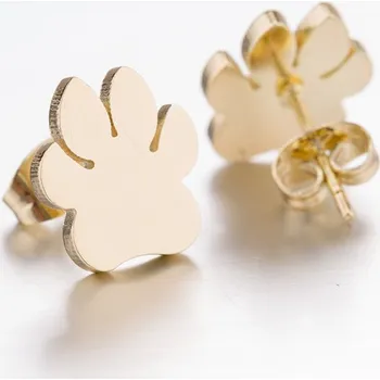 Souprava šperků Náušnice tlapky chirurgická ocel čtyři barevné varianty - Povrchová úprava Zlatá galvanizace VL 264