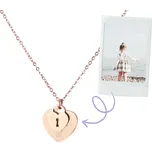 Řetízek z chirurgické oceli - SRDÍČKO & ZÁMEK Rose gold