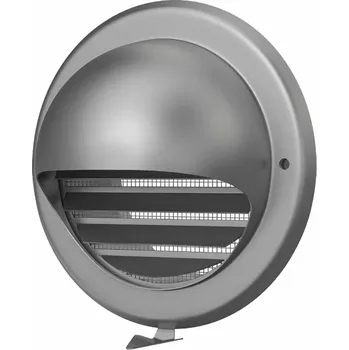 Větrací mřížka Venkovní větrací mřížka s límcem d150 mm a kovovou síťkou, nerez MIKAWI 59-1002