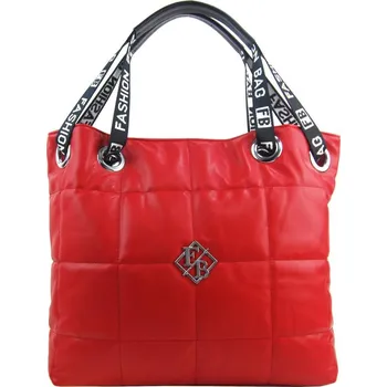 Kabelka Fashion & CO Velká dámská kabelka přes rameno v prošívaném designu červená