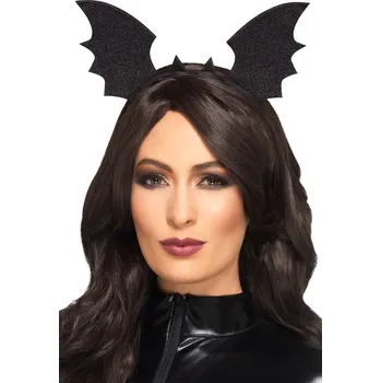Smiffys 49105 čelenka s netopýřími křídly černá