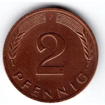 NĚMECKO. 2 Pfennig 1979/F.