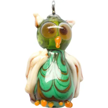 Souprava šperků Přívěsek sovička ručně dělané sklo VL 217