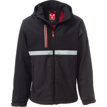 Pánská mikina Pánská softshellová bunda WISE, Payper Barva: ANTRACITOVÁ/ČERNÁ, Velikost: 4XL