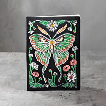 Diamantové malování Weltbild 477130 Diamantové malování Zápisník Zelená sova