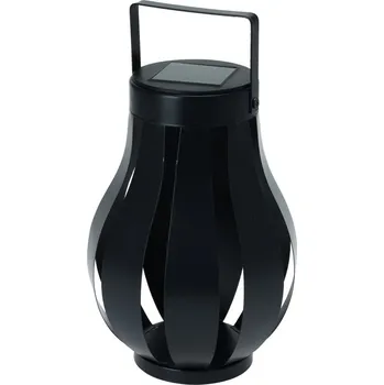 Venkovní osvětlení PROGARDEN Solární lucerna LED 19 cm černá KO-AF5000800cern
