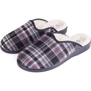 Pánská obuv Vlnka Pánské pantofle komfort s Merino vlnou káro velikost obuv dospělí 44