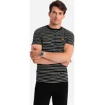 Ombre T-Shirt OM-TSCT-0183 Černá Regular Fit M