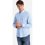 Ombre Košile OM-SHOS-0171 Modrá Regular Fit S