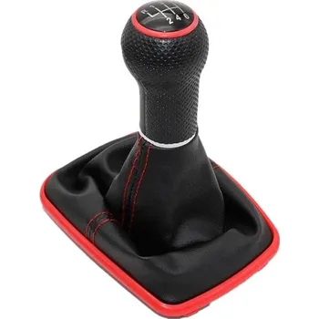 Hlavice řadicí páky PROTEC Řadící páka s manžetou VW Golf 4 1998-2005 6ST červená