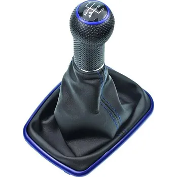 Hlavice řadicí páky PROTEC Řadící páka s manžetou VW Golf 4 1998-2005 5ST modrá 23 mm
