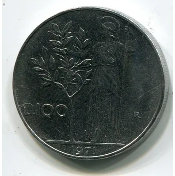 ITÁLIE. 100 lire 1971.