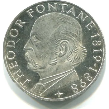 NĚMECKO. 5 Mark 1969/G. Theodor Fontane. Ag.