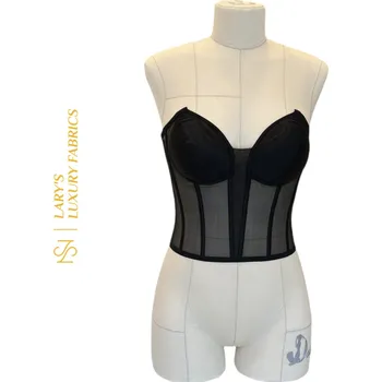 Dámský erotický korzet Tylový korzet - černý TL1980 Velikost: XS