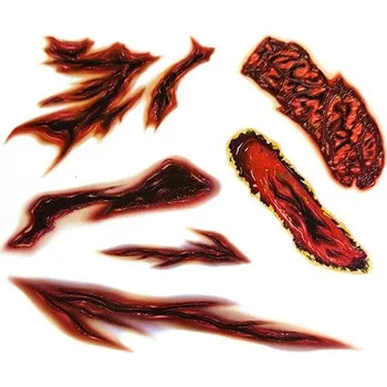 Odstranitelné tetování Nalepovací rány - strašidelné halloweenské tetovačky