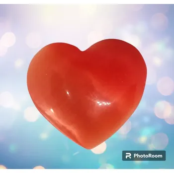 plyšák Ulexitové srdce oranžové 5 cm