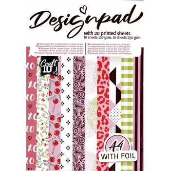 Papír pro tiskárny Grafix Designový papír A4, 120-250g/m2,20 listů-růžový