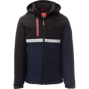 Pánská mikina Zimní pánská softshellová bunda WISE PAD, Payper Barva: NÁMOŘNICKÁ MODRÁ/ČER, Velikost: XS