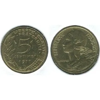 FRANCIE. 5 centimes 1977.
