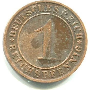 NĚMECKO. 1 Reichspfennig 1935/E.