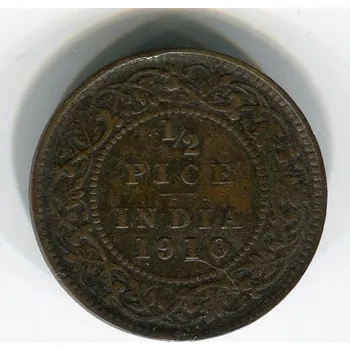 INDIE. 1/2 pice 1910.