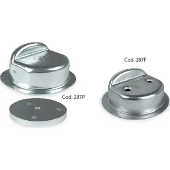 Spodní doraz kulatý s plotnou (Spodní doraz pro křídlové brány)