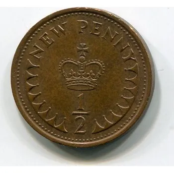 VELKÁ BRITÁNIE. 1/2 penny 1975.