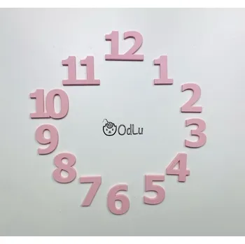 Hodinové arabské číslice 4cm pink candy