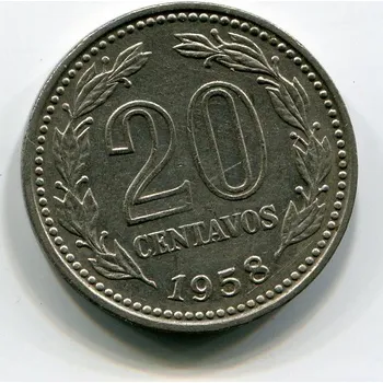 ARGENTINA. 20 centavos 1958.