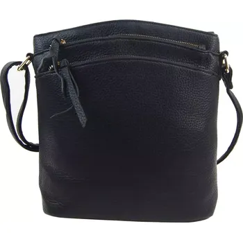 Kabelka INT. COMPANY Černá dámská crossbody kabelka se zlatými doplňky