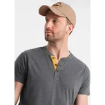 Ombre T-Shirt OM-TSCT-0155 Šedá Regular Fit M