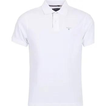 Pánská košile Barbour Tartan Pique Polo Shirt — White/Dress