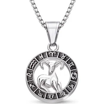 Řetízek biju Řetízek z chirurgické oceli + přívěsek znamení beran 3002216-3