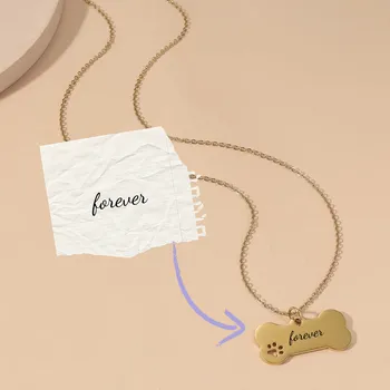 Řetízek Řetízek z chirurgické oceli - PSÍ KOST Zlatá