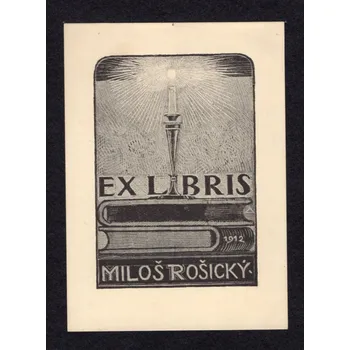 Sběratelství Rytíř, V.: Ex libris Miloš Rošický. 1912.