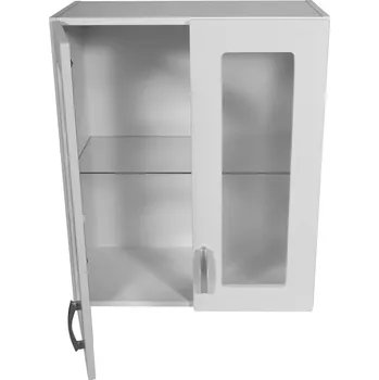 Kuchyňská skříňka Smontovaná prosklená skříňka 60 cm bílá