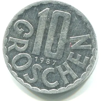 RAKOUSKO. 10 Groschen 1987.