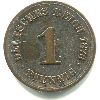 NĚMECKO. 1 Pfennig 1876/B.
