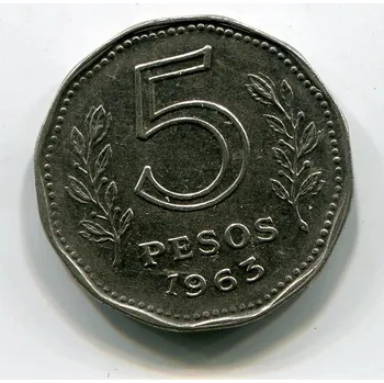 ARGENTINA. 5 pesos 1963.