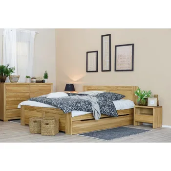 Ložnicová sestava Ložnice z dubového dřeva s postelí s úložným šuplíkem