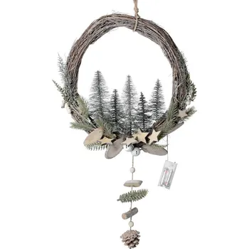 Věnec Věnec stromky+dřevo 95x45x10cm