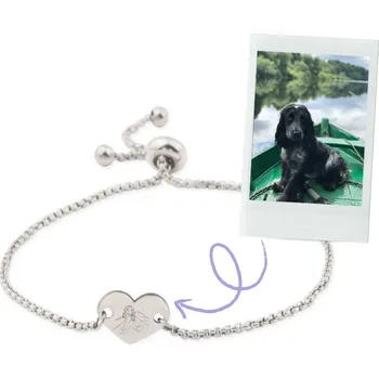 Náramek Elegantní dámský náramek - SRDÍČKO Stříbrná