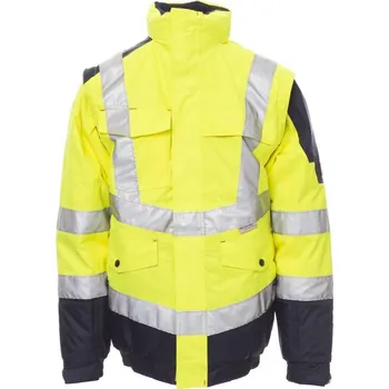Pánská mikina Pánská reflexní bunda INTERSTATE, Payper Barva: ŽLUTÁ FLUO/NÁMOŘNICK, Velikost: 4XL