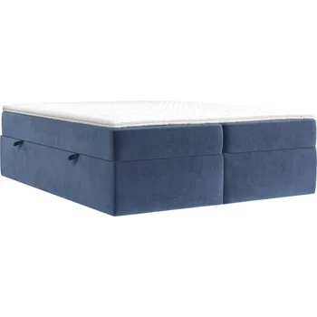 Postel Maison de Rêve Modrá sametová postel boxspring ASH 180 x 200 cm