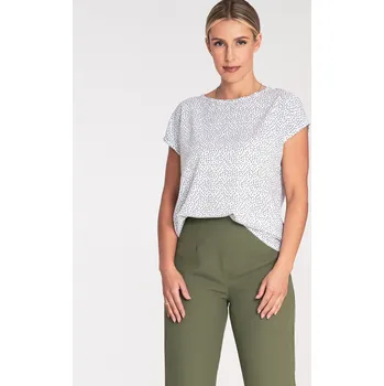 Dámské tričko Elegantní dámské vzorované tričko s krátkým rukávem M1048 Pattern 28 Velikost: L