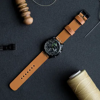 Řemínek na hodinky KOŽENÝ ŘEMÍNEK NA ANALOGOVÉ HODINKY - SVĚTLÝ STŘÍBRNÁ, M ( 13 - 18 cm ), 22mm Vidra Brand