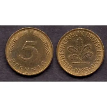 NĚMECKO. 5 Pfennig 1983/J.